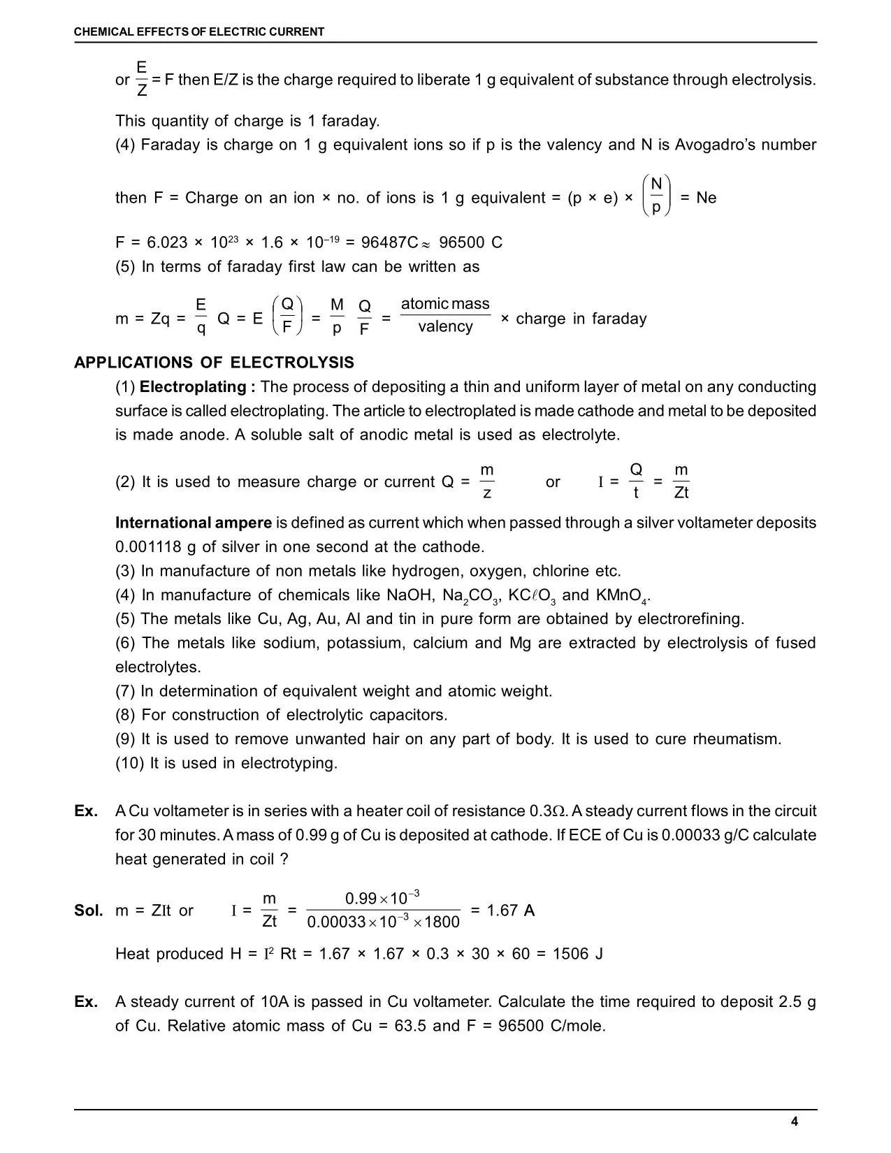 Applications of Electrolysis
