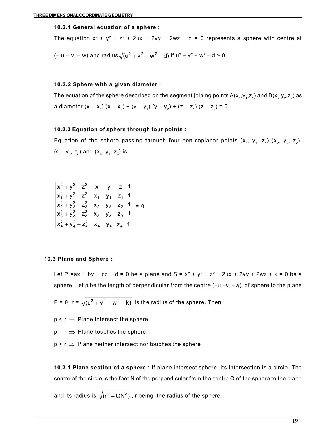 Three Dimensional Co-ordinate Geometry