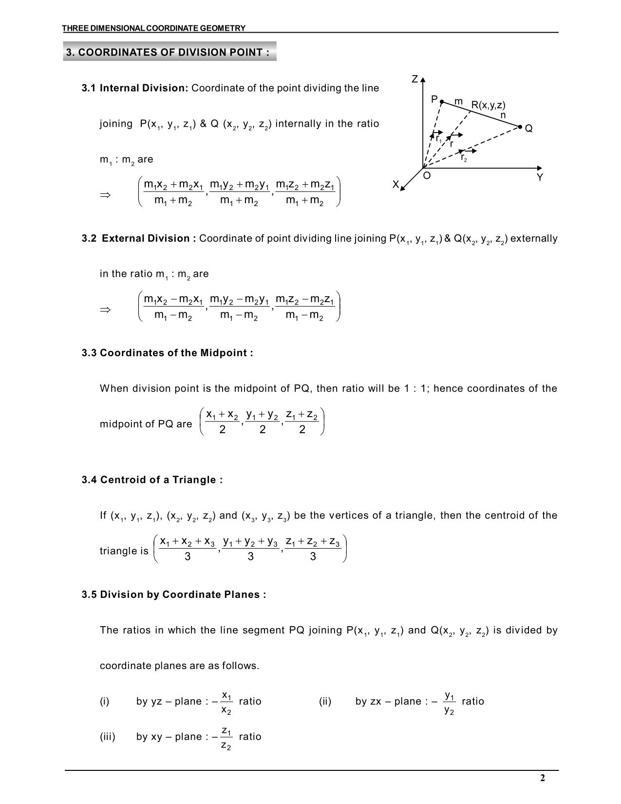 3D Geometry Class 12 Notes For IIT JEE And Boards