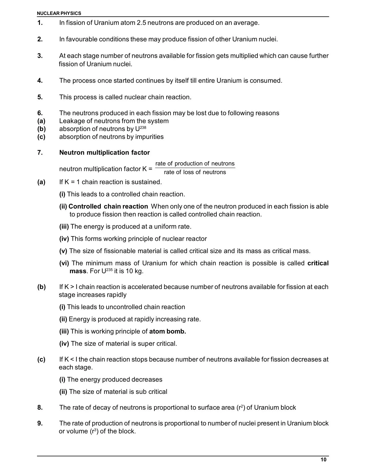 Atoms and Nuclei Class 12