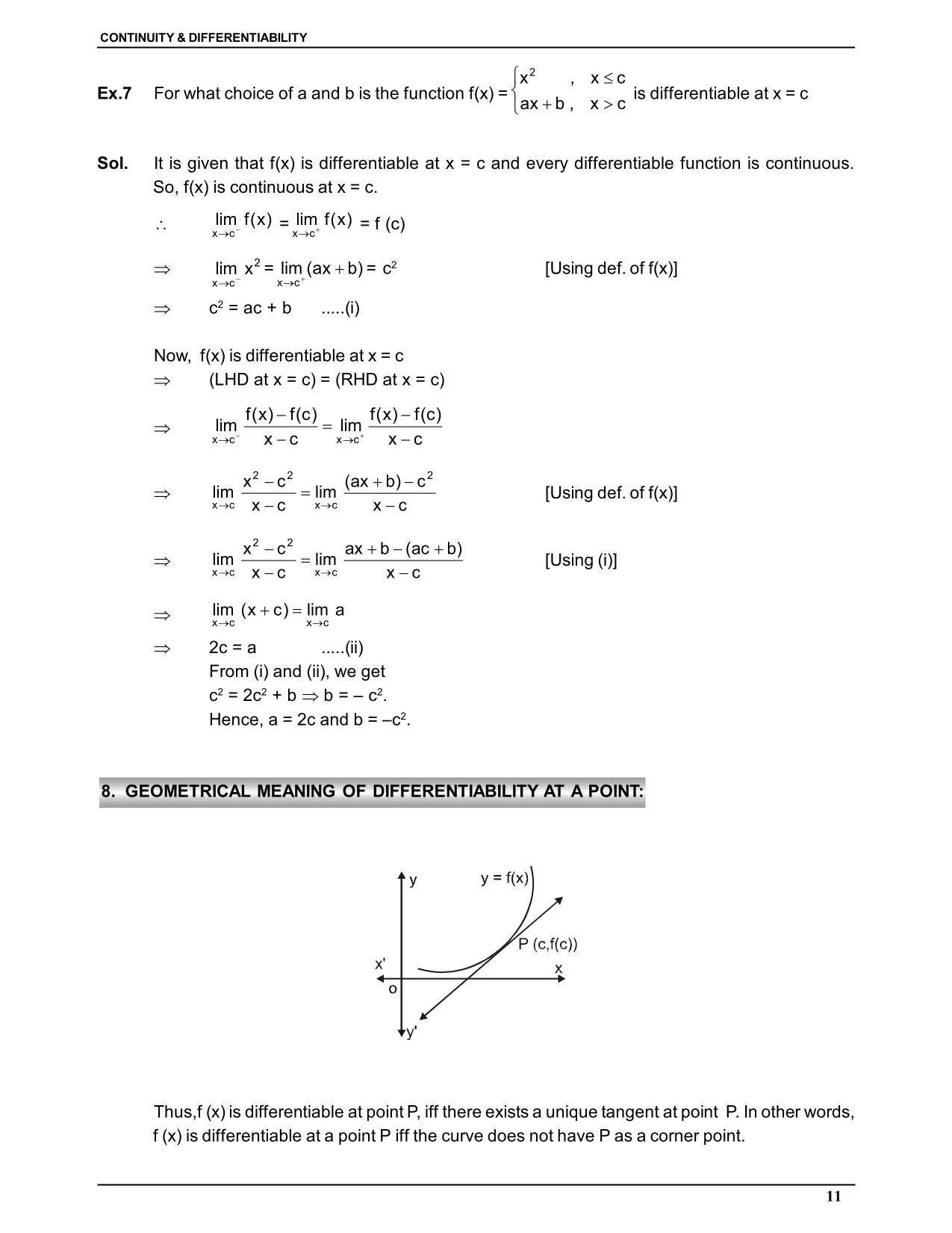 Continuity & Differentiability