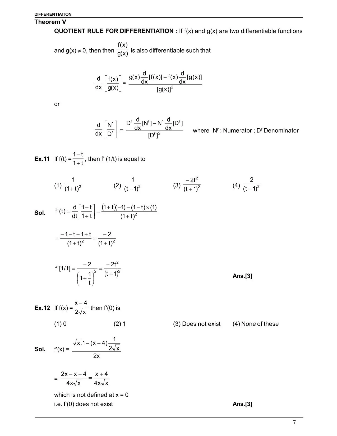 Continuity and Differentiability Class 12 Notes: solved Eg