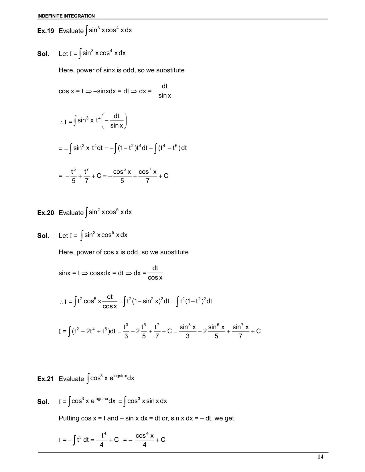 Indefinite Integration