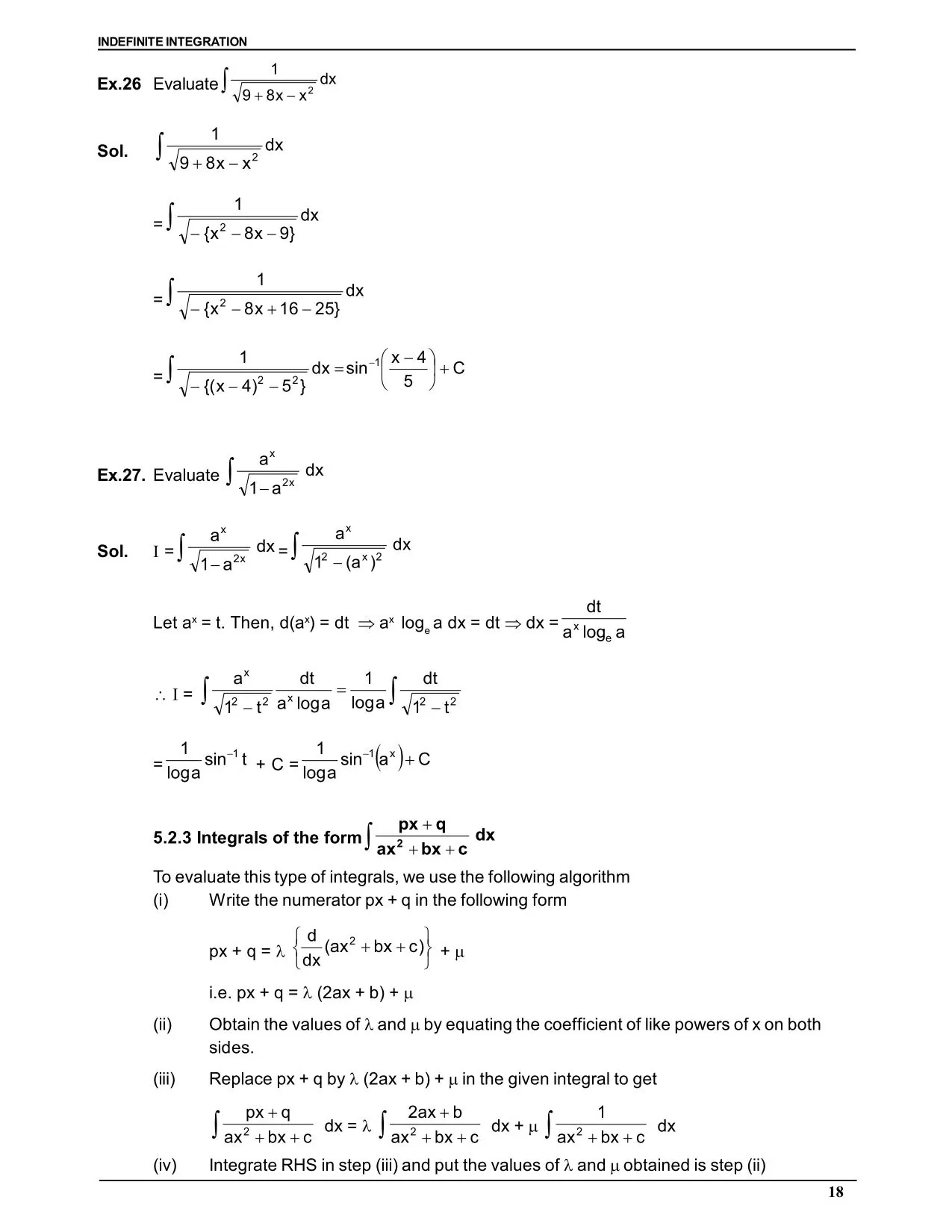 Indefinite Integration