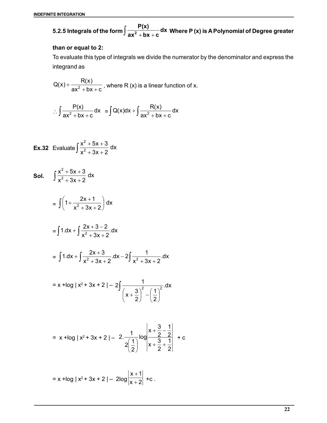 Indefinite Integration