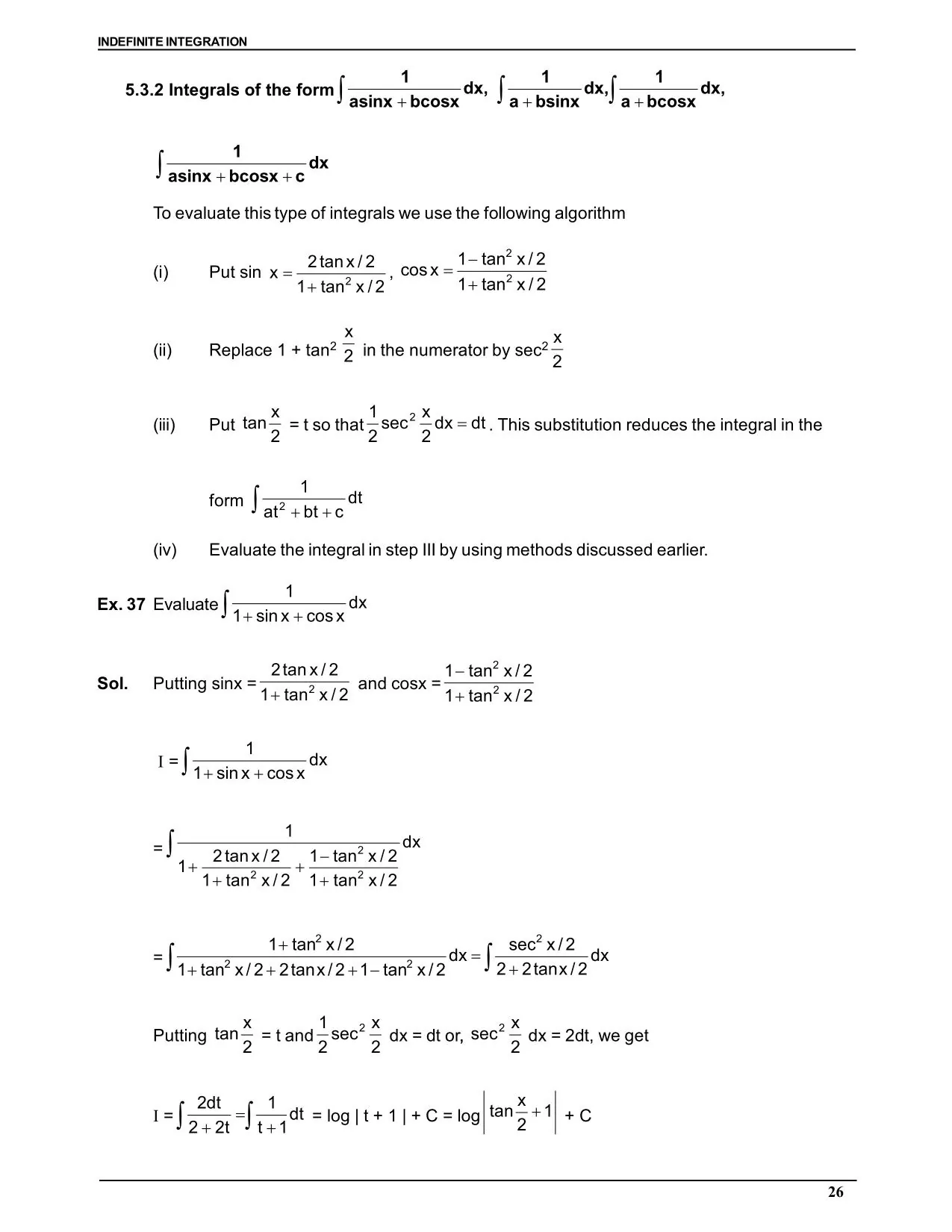 Indefinite Integration
