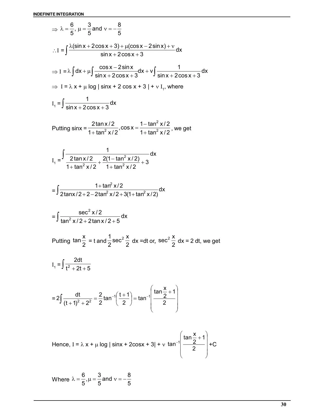 Indefinite Integration