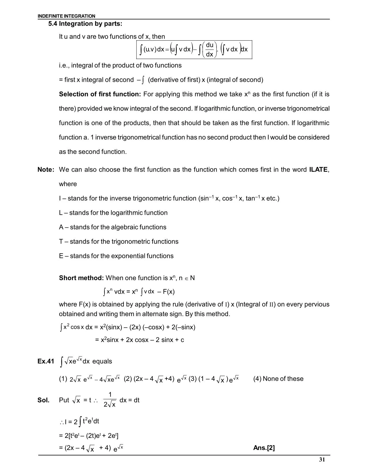 Indefinite Integration