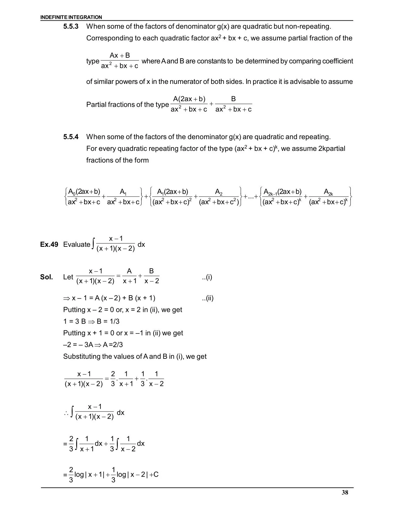 Indefinite Integration
