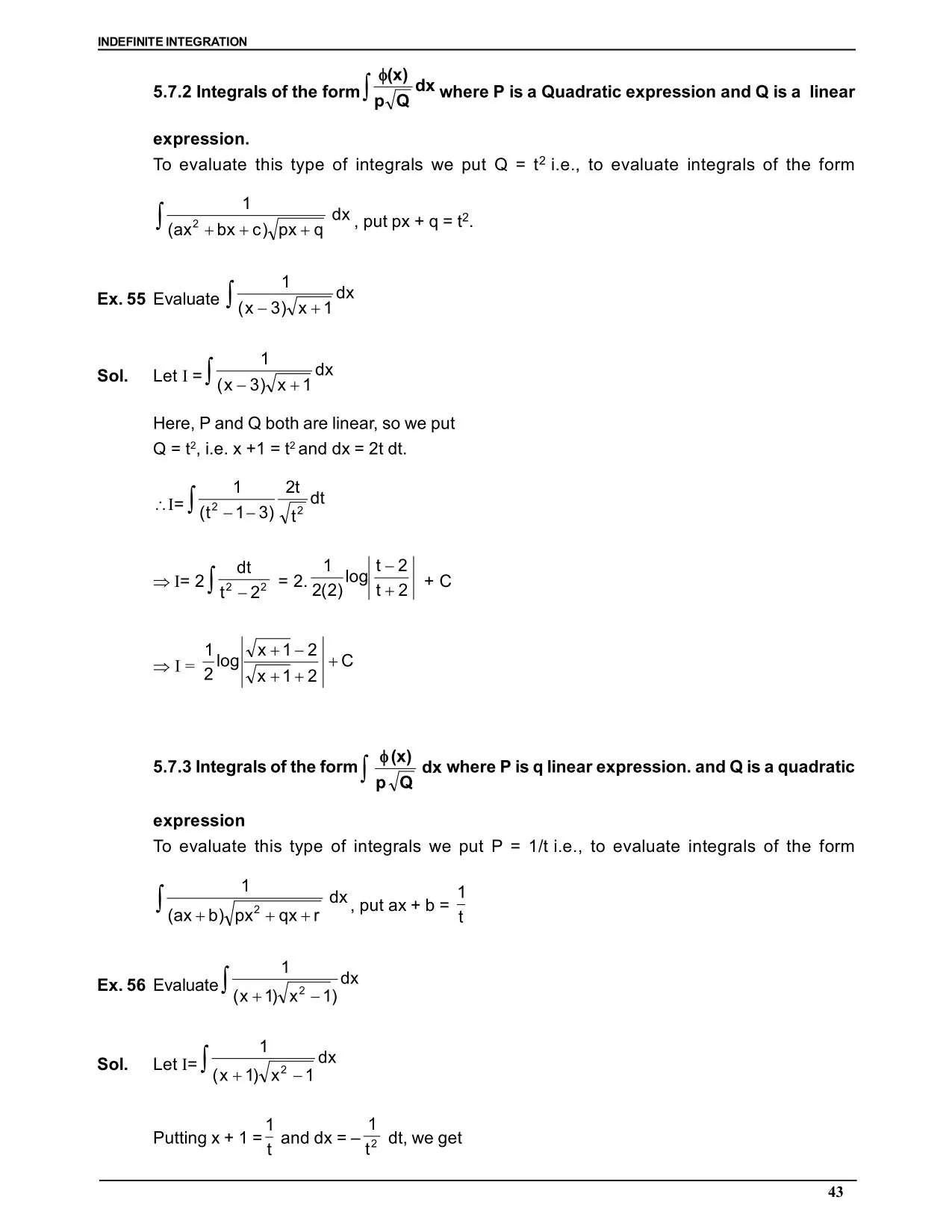 Indefinite Integration