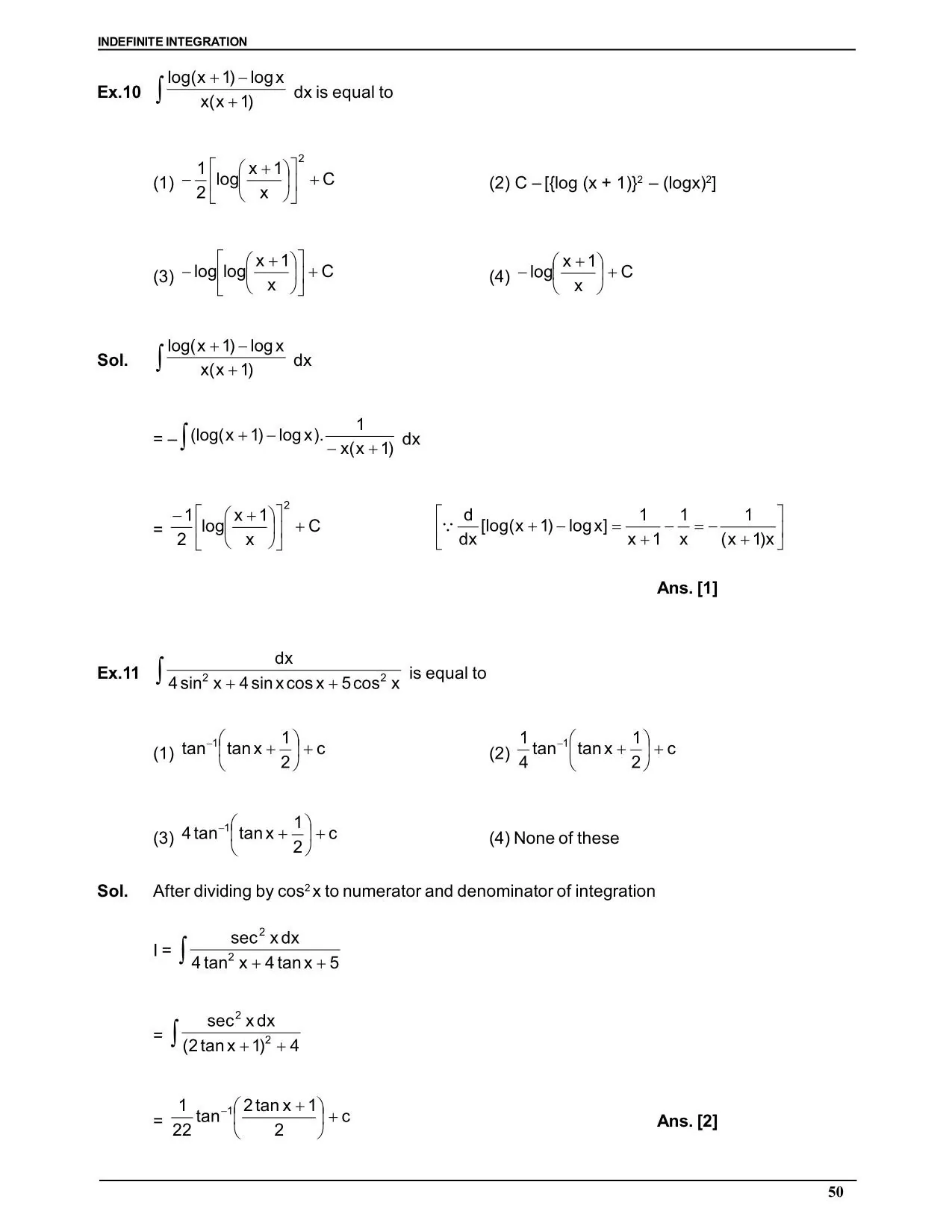 Indefinite Integration