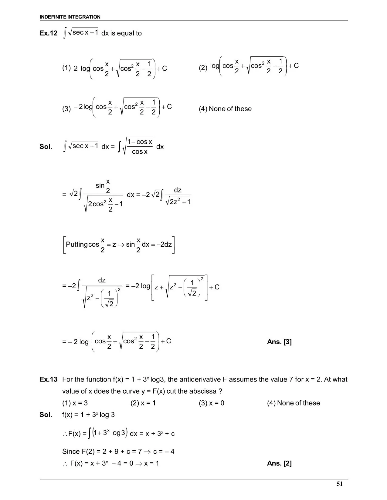 Indefinite Integration
