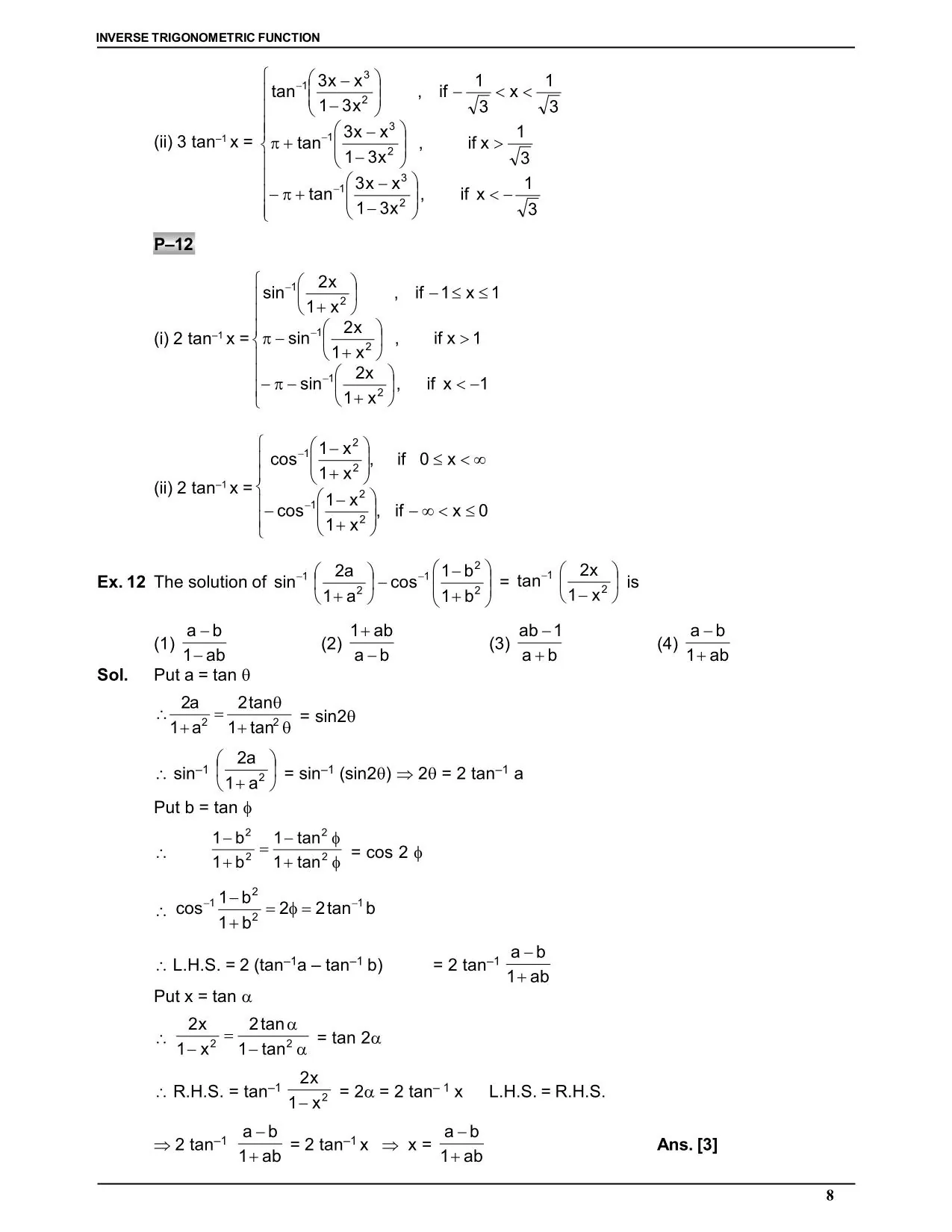 Inverse Trigonometric Function