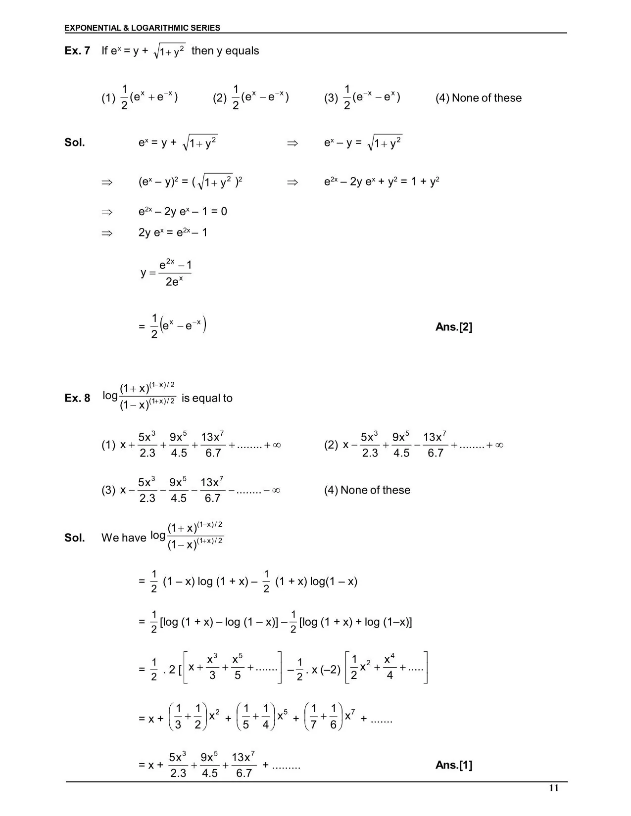 Exponential & Logarthmic Function