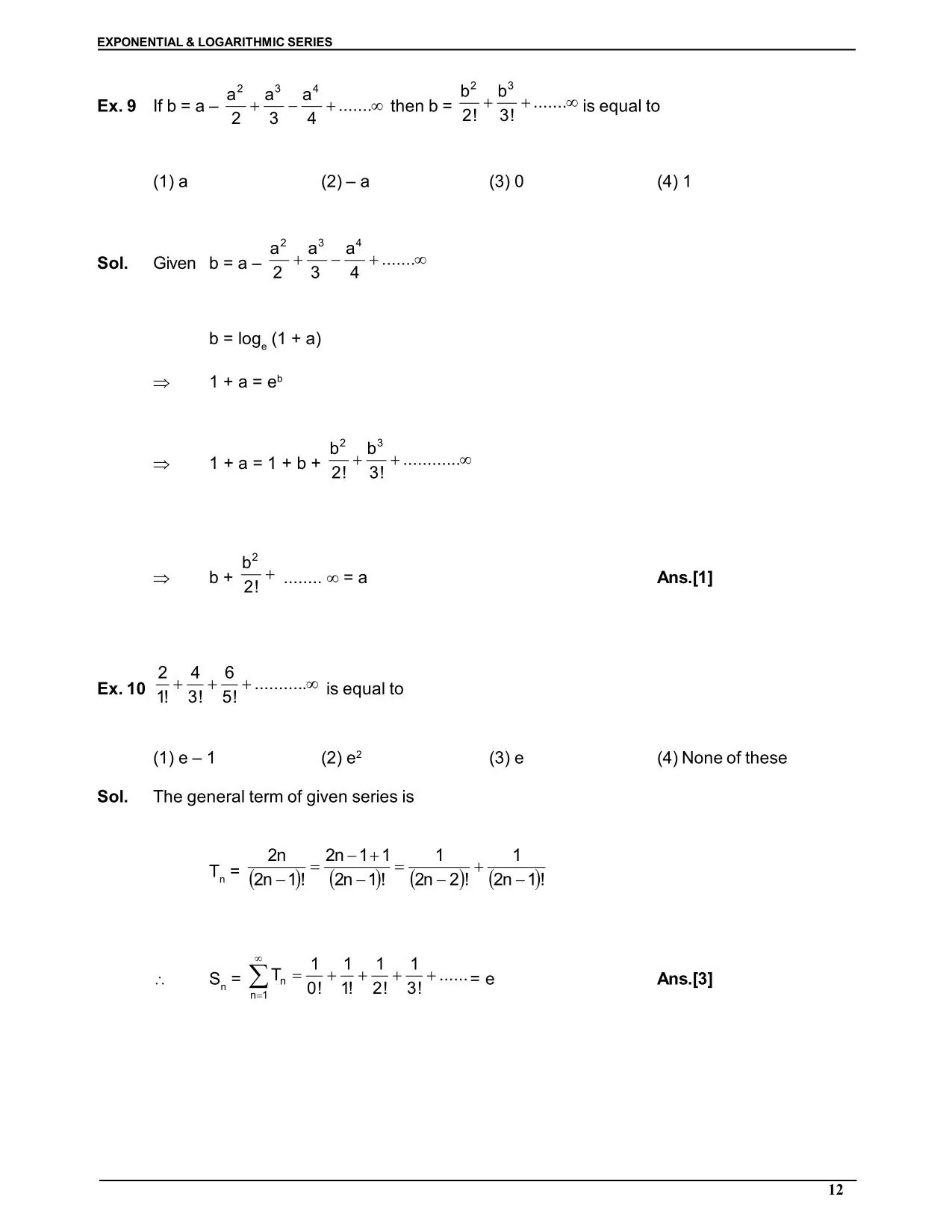 Exponential & Logarthmic Function