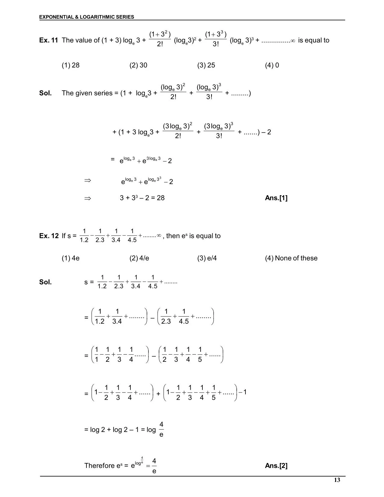 Exponential & Logarthmic Function