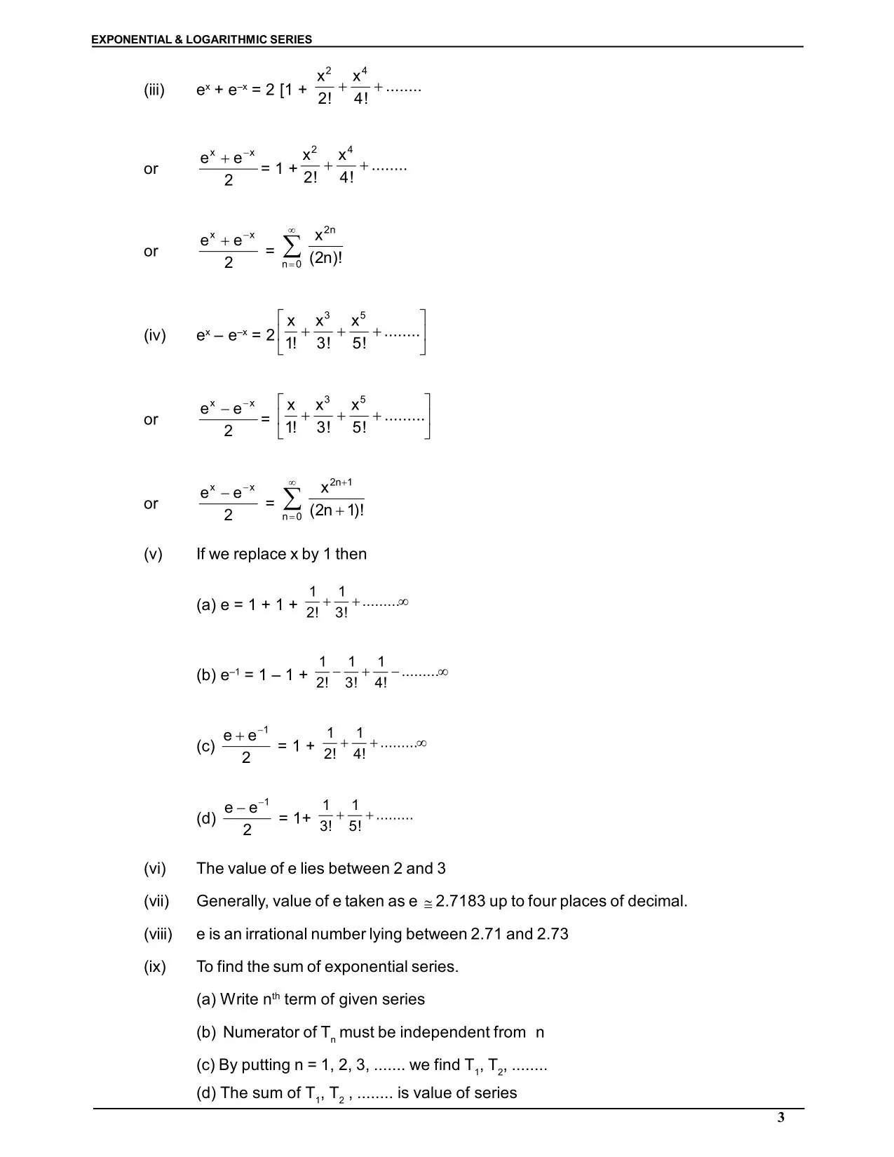 Exponential & Logarthmic Function