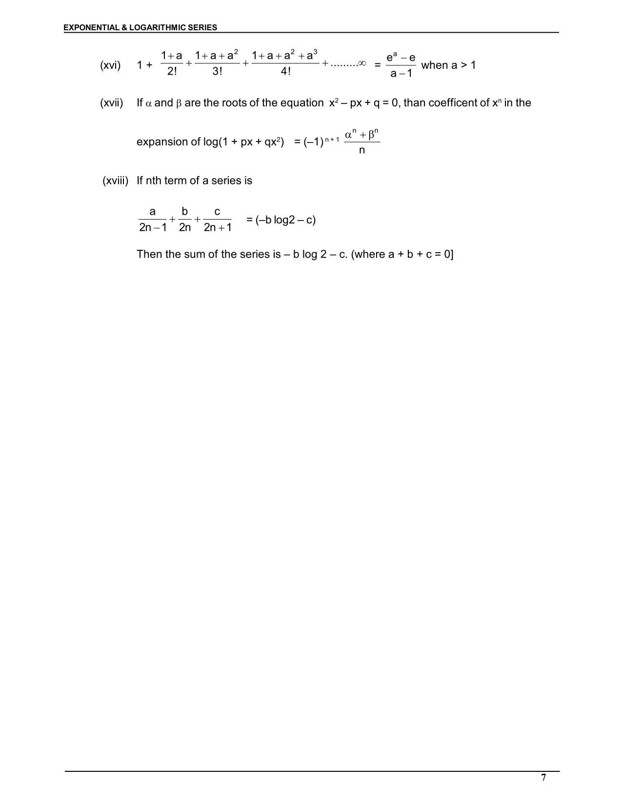 Exponential & Logarthmic Function