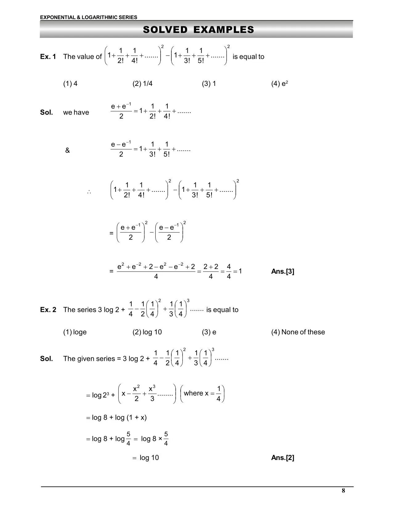 Exponential & Logarthmic Function
