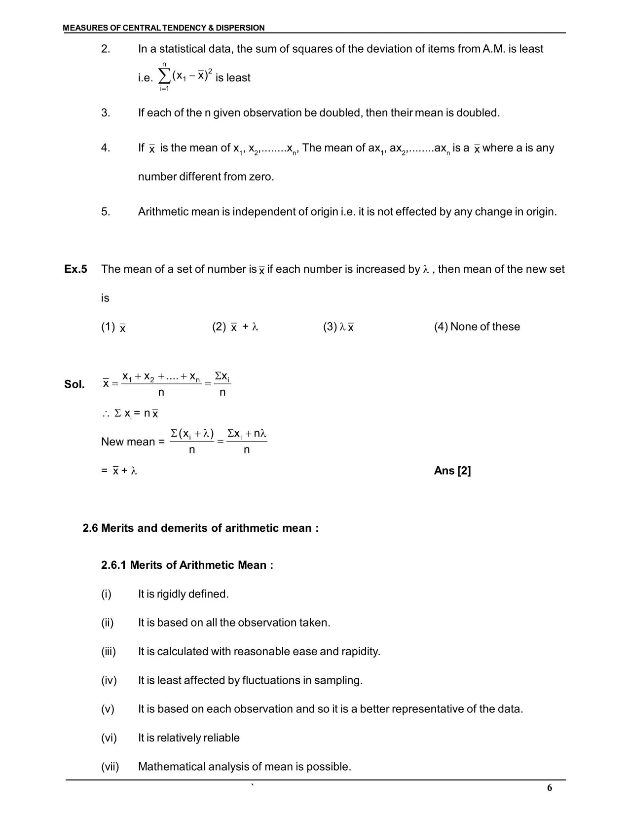 Measures of Central Tendency & Dispersion
