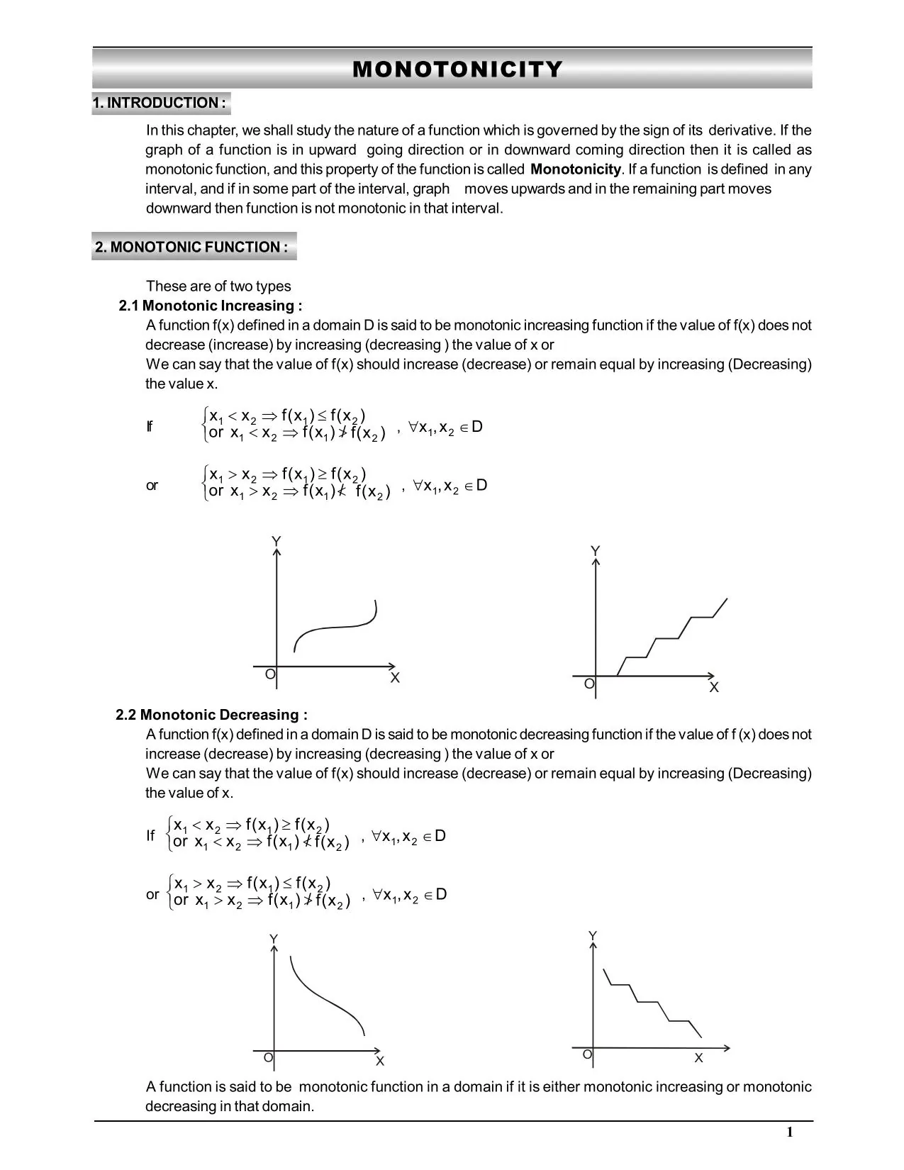 Monotonicity