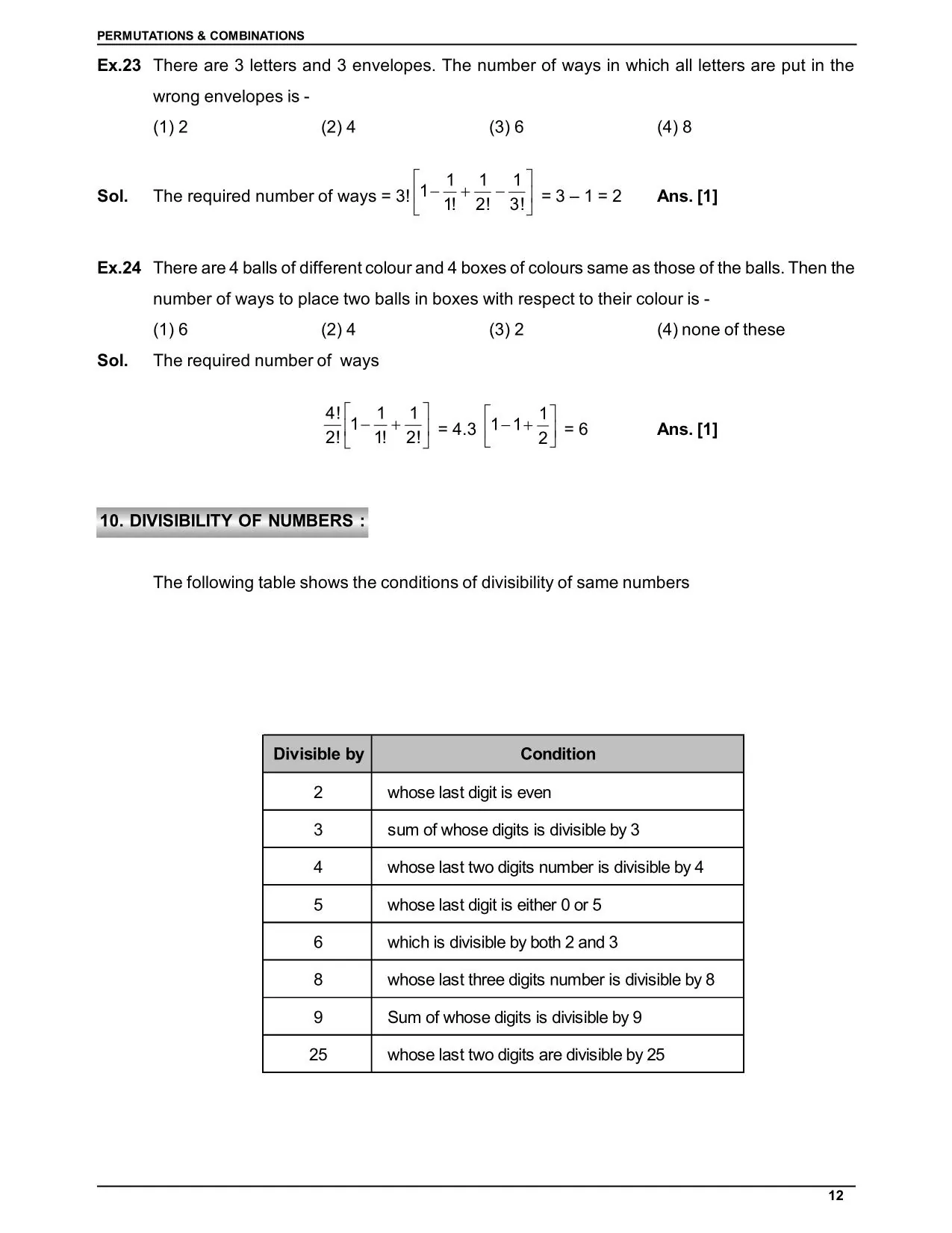 Permutations & Combinations