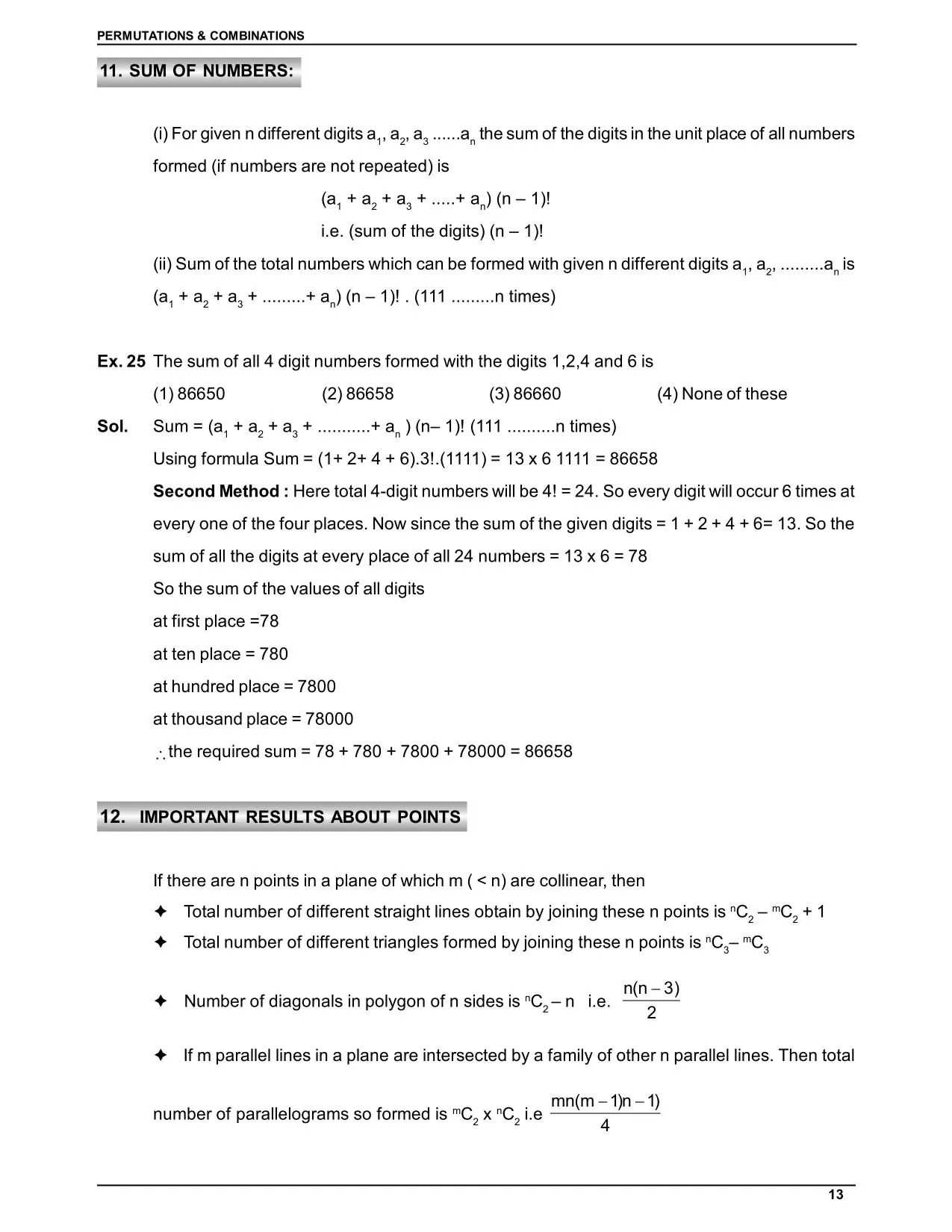 Permutations & Combinations