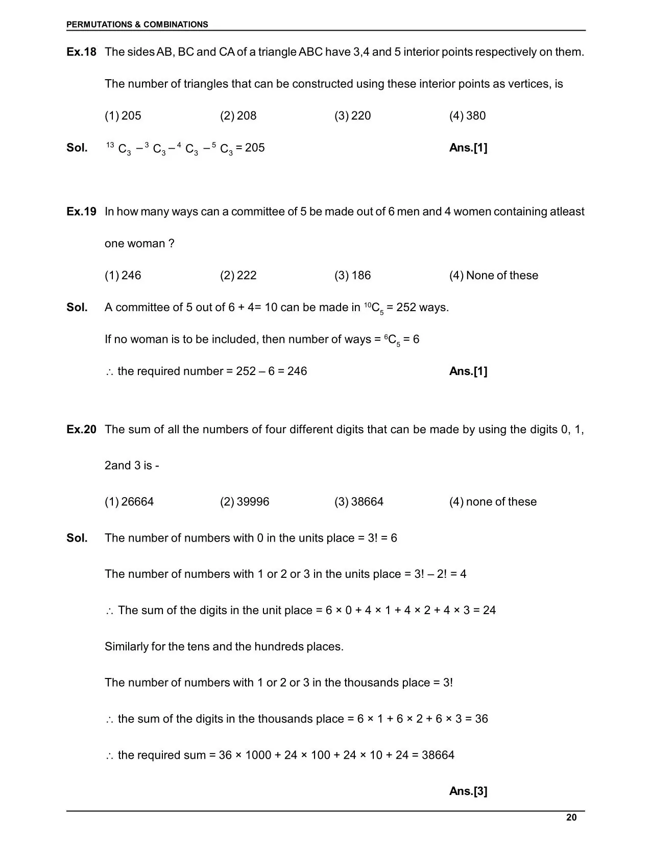 Permutations & Combinations