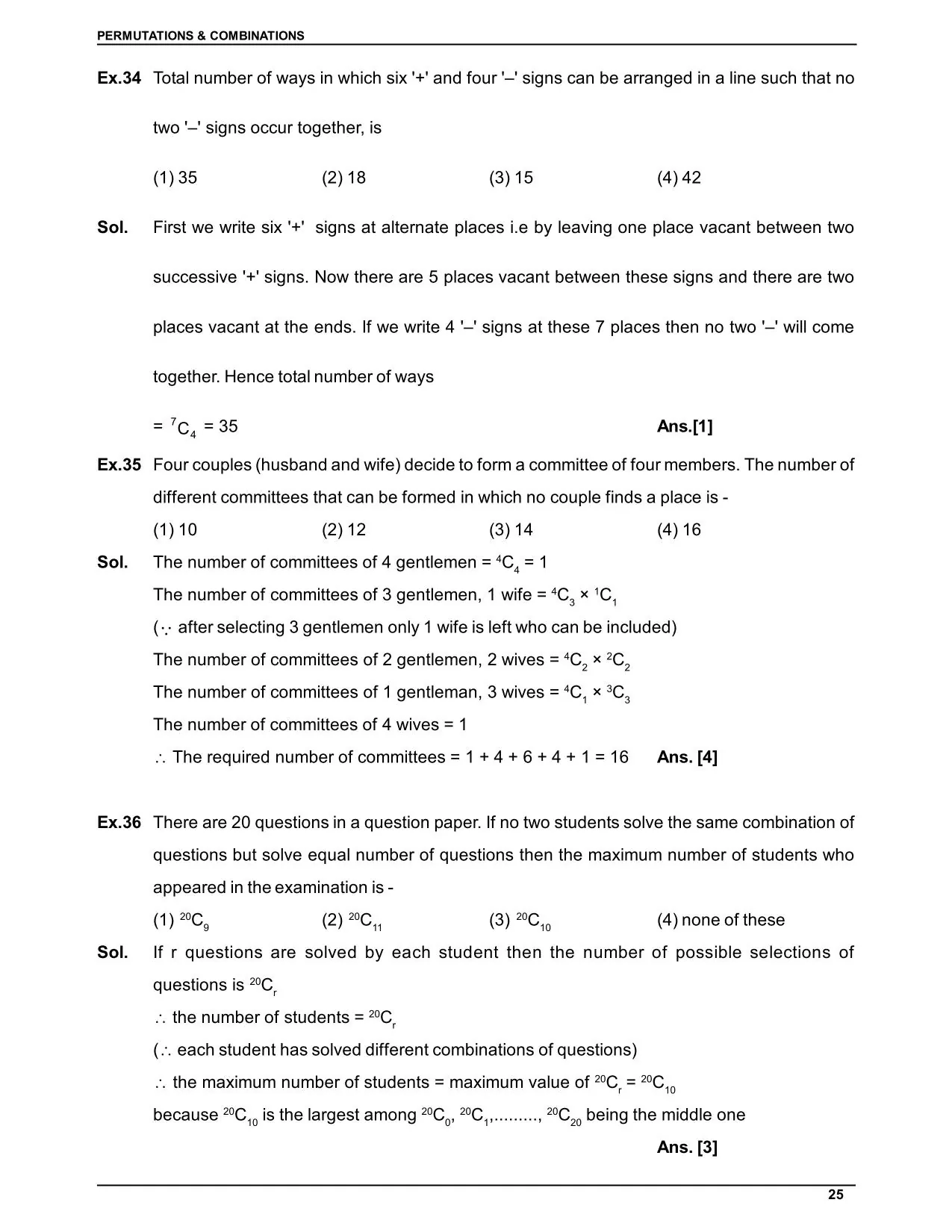 Permutations and Combinations Class 11 Notes: Solved Examples