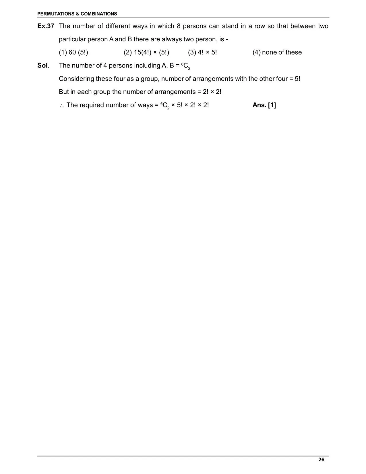 Permutations & Combinations