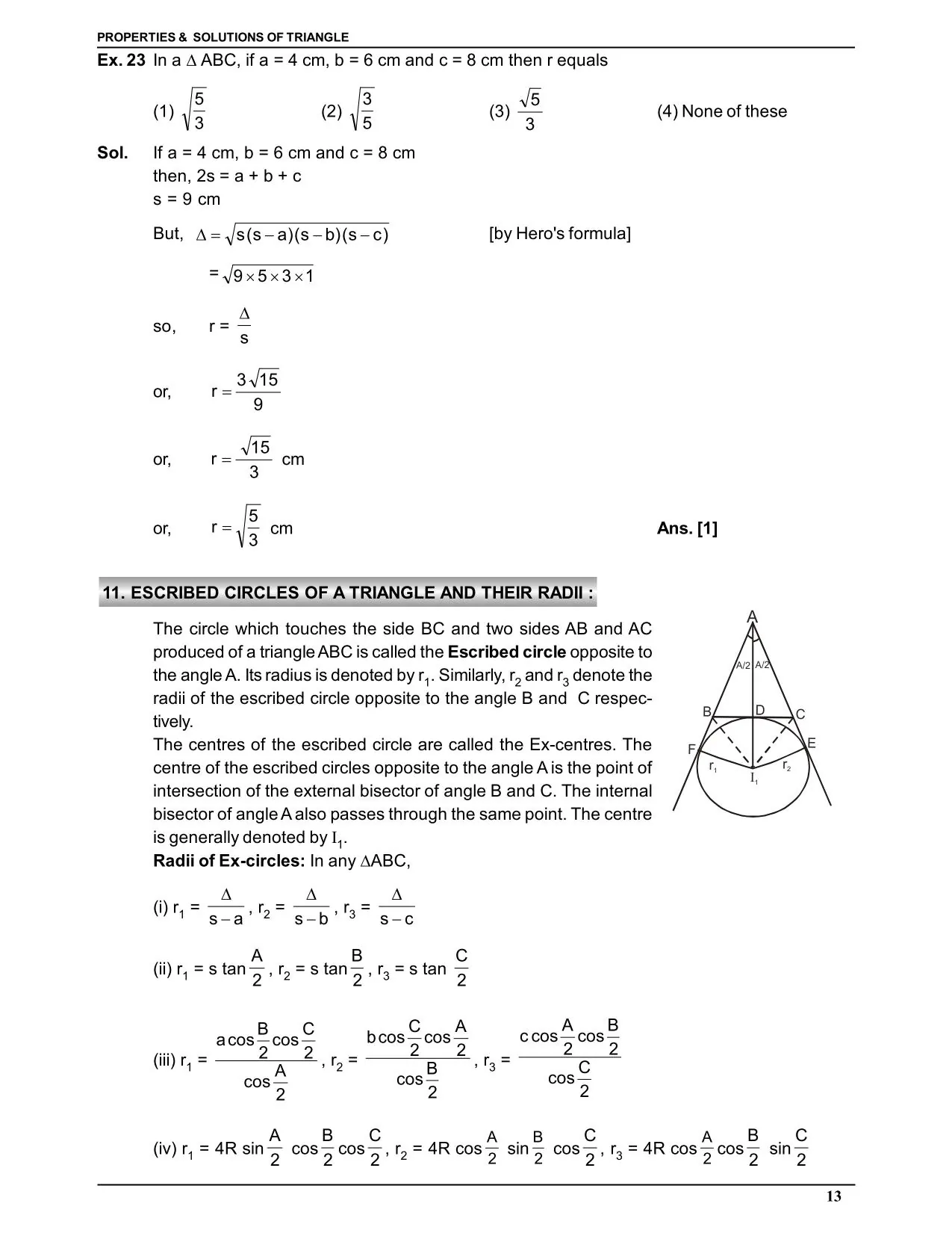 Properties and Solution of Triangle