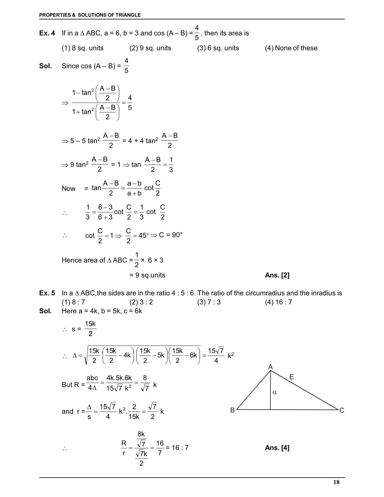 Properties and Solution of Triangle