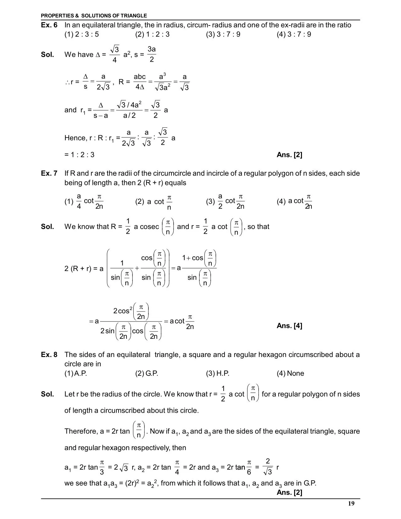 Properties and Solution of Triangle