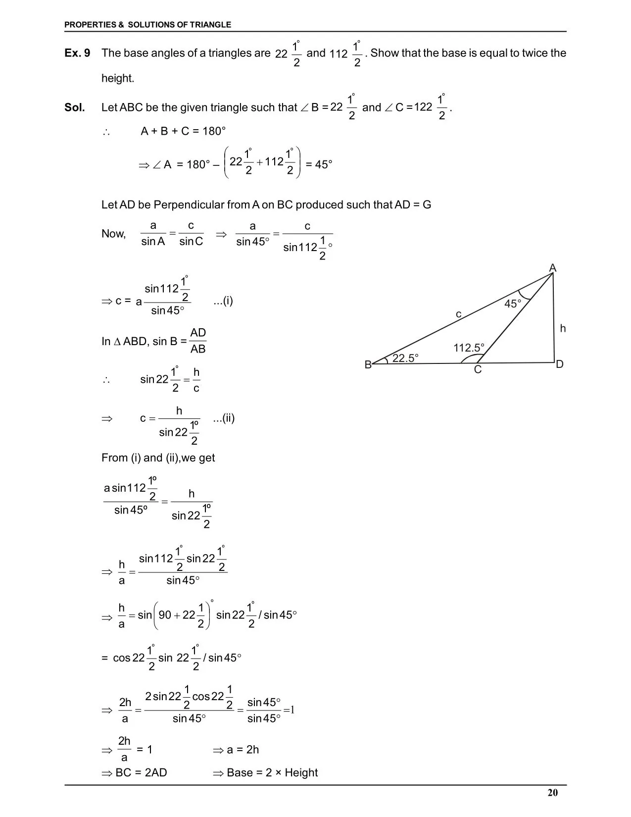 Properties and Solution of Triangle