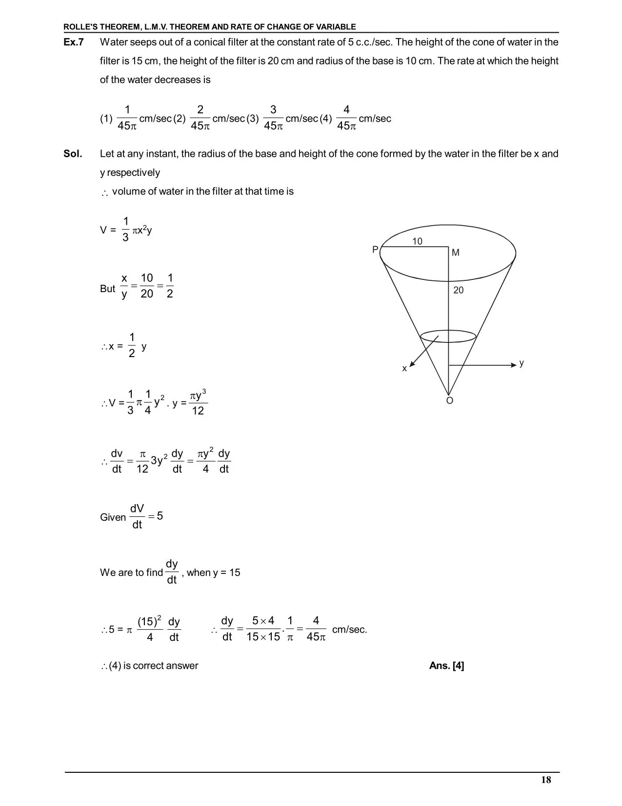 Rolle's Theorem & Lagrange's mean value theorem and Rate of Change of Variable