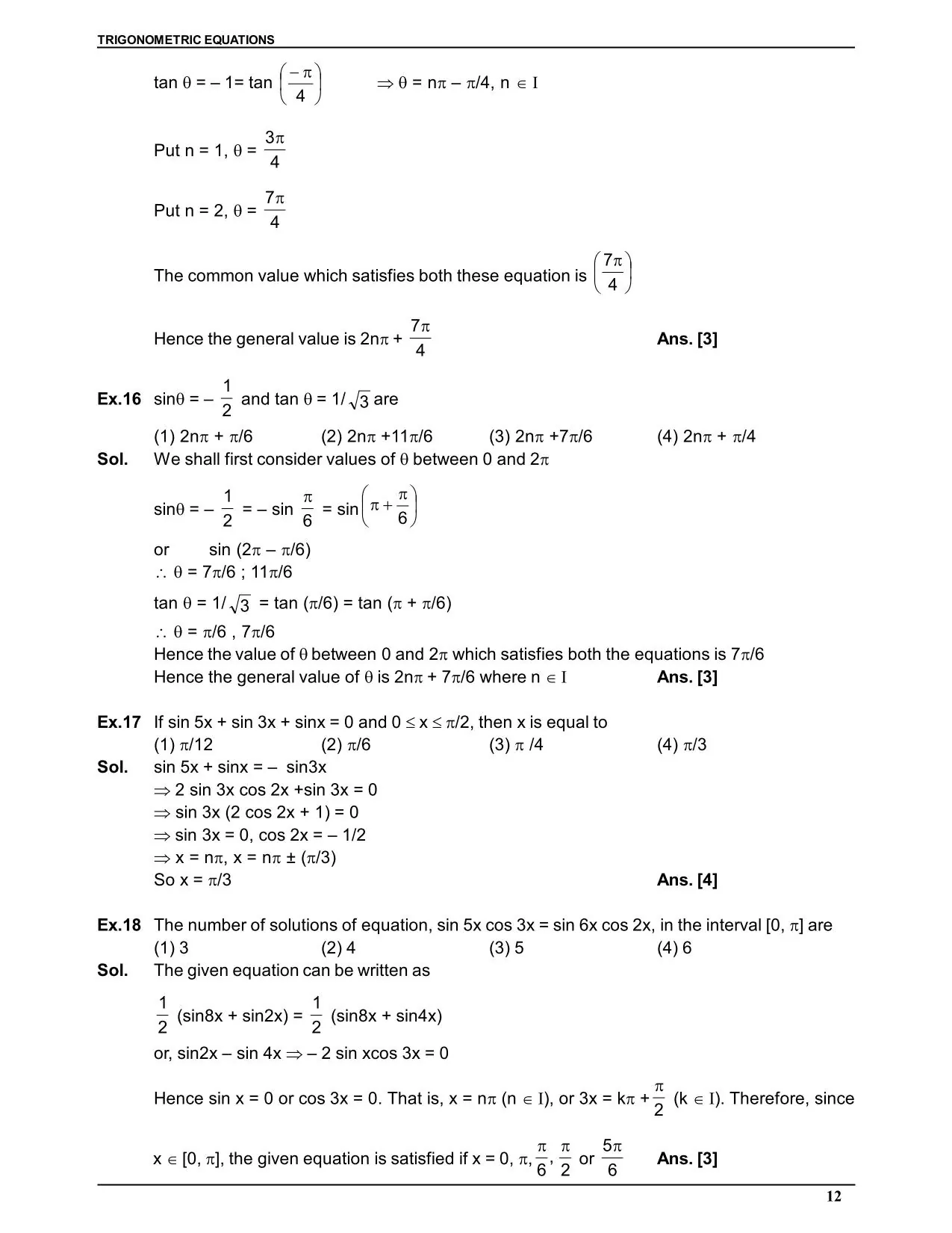 Trigonometric Equation