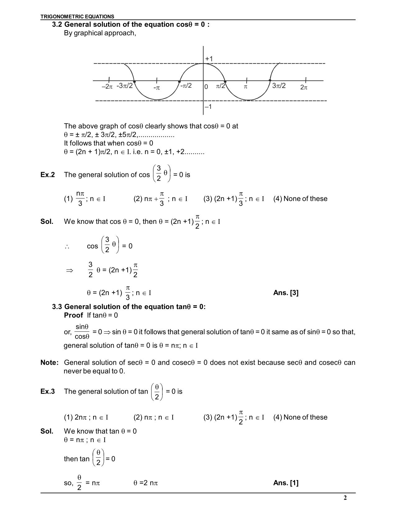 trigonometry class 11 notes & solved questions