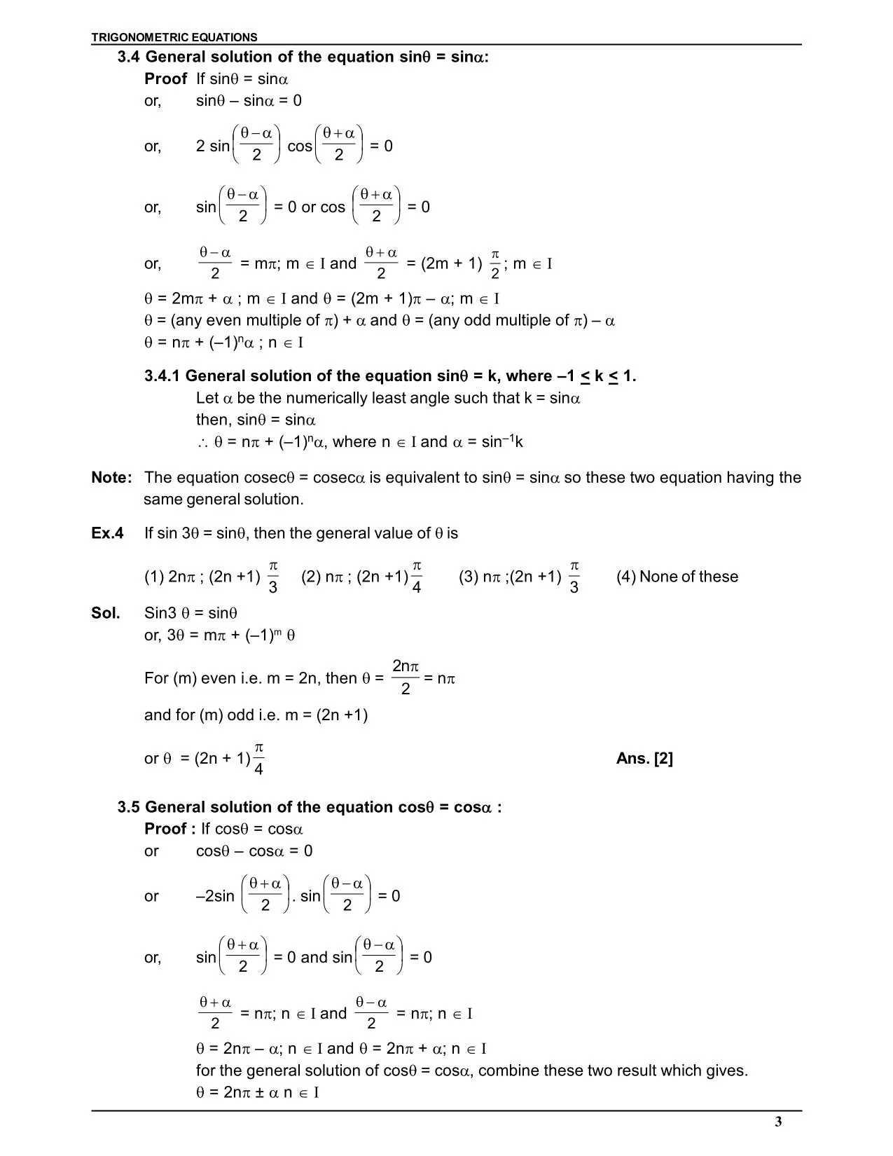 Trigonometric Equation