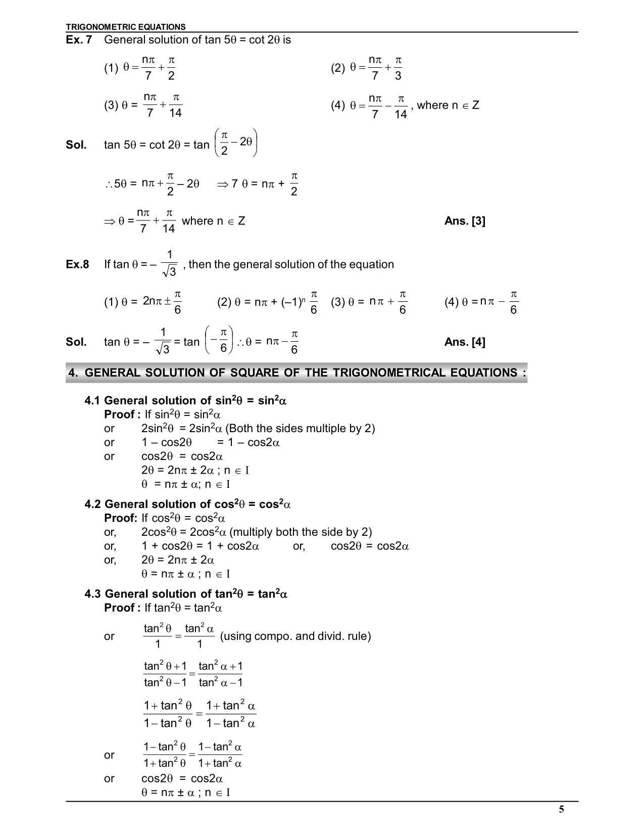Trigonometric Equation