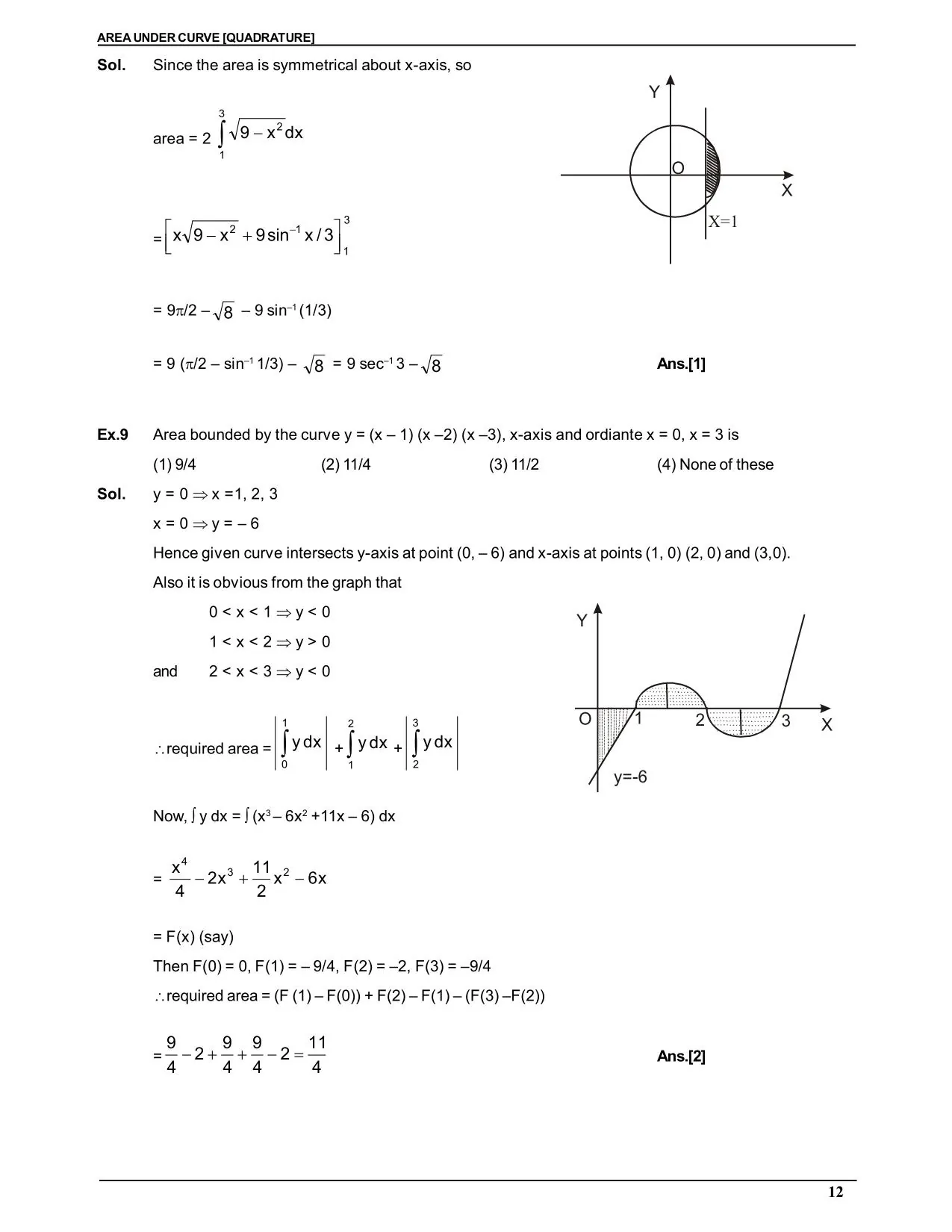 Area Under Curve [Quadrature]