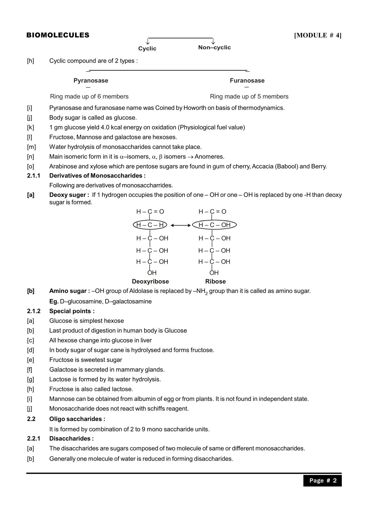 Class 12 Biomolecules Notes: Classification