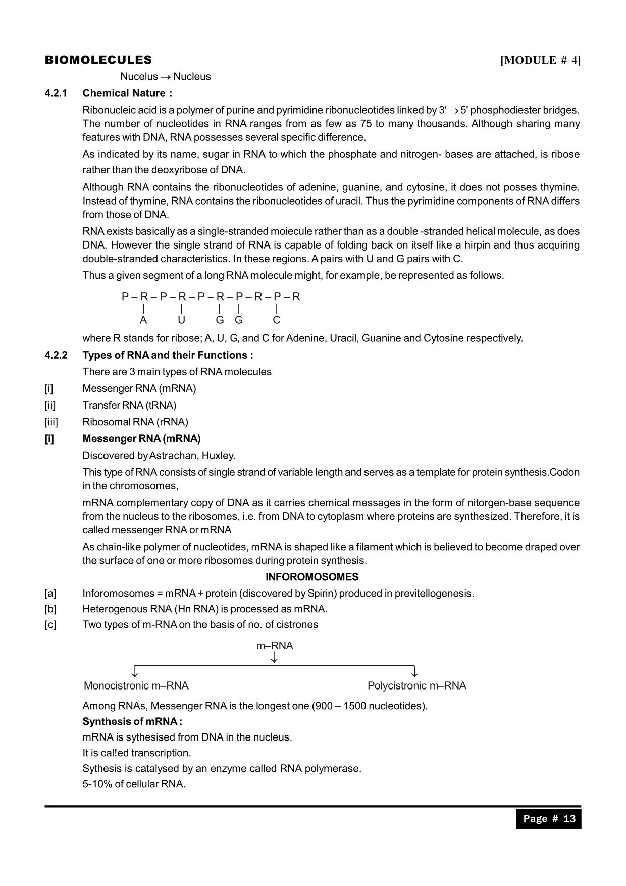 Class 12 Biomolecules Notes