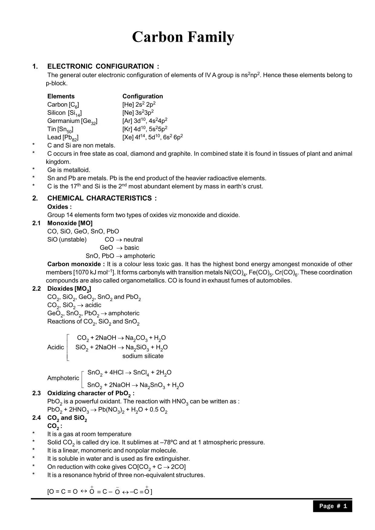 p-block Elements Class 11 | Carbon Family Elements IIT JEE & NEET