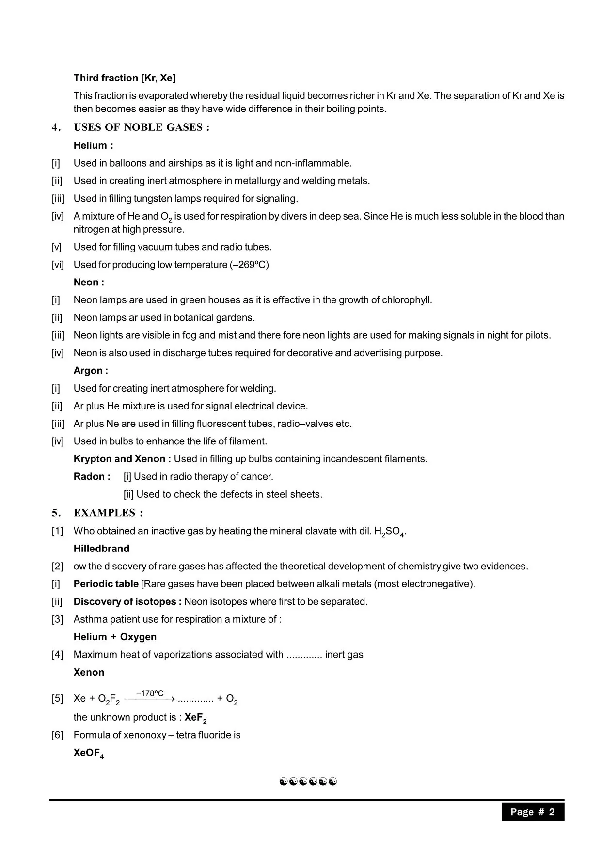 P Block Class12 Notes | Noble Gas Elements: Uses & Examples
