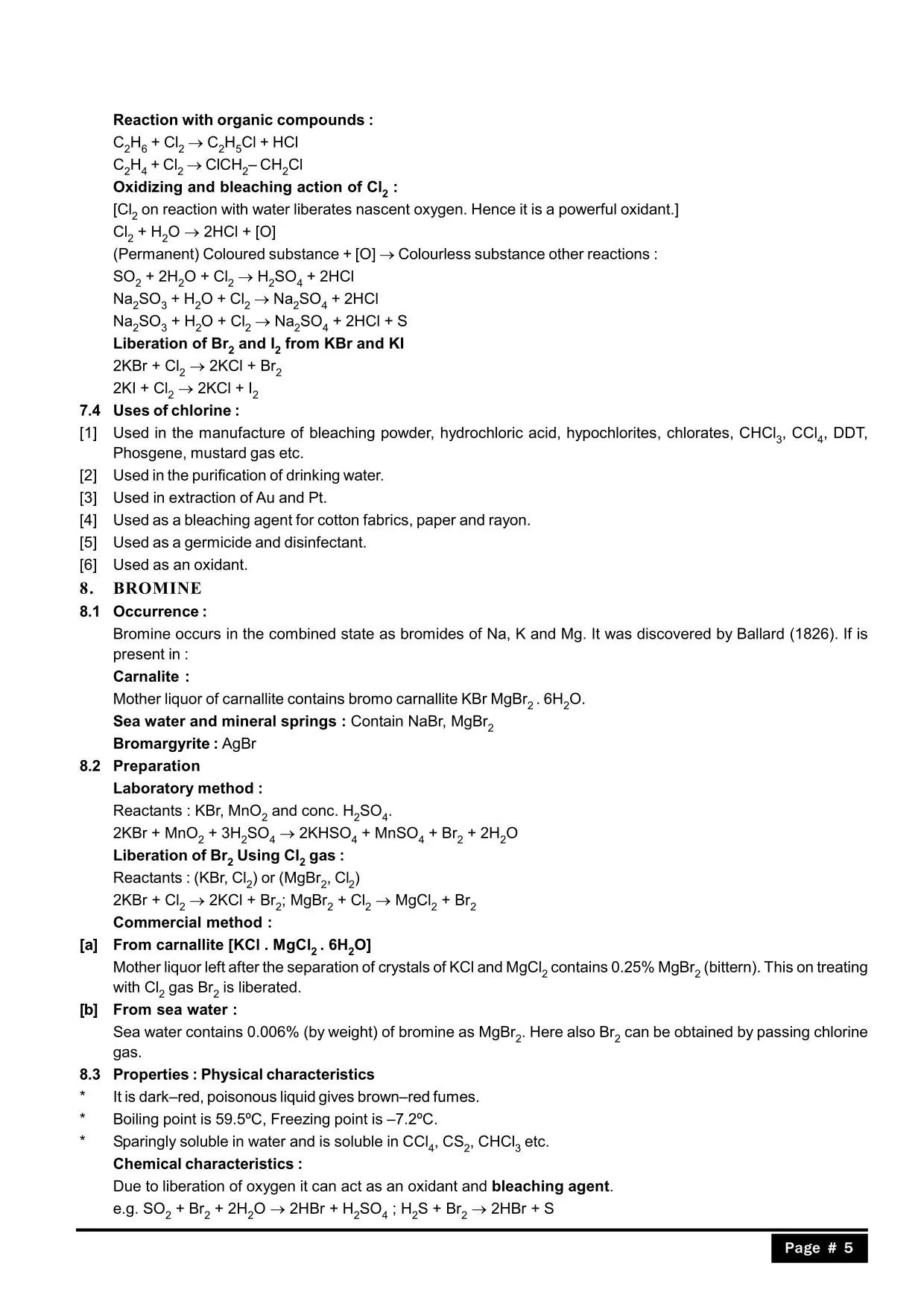 P Block Class 12 Notes | Halogen Family: Bromine
