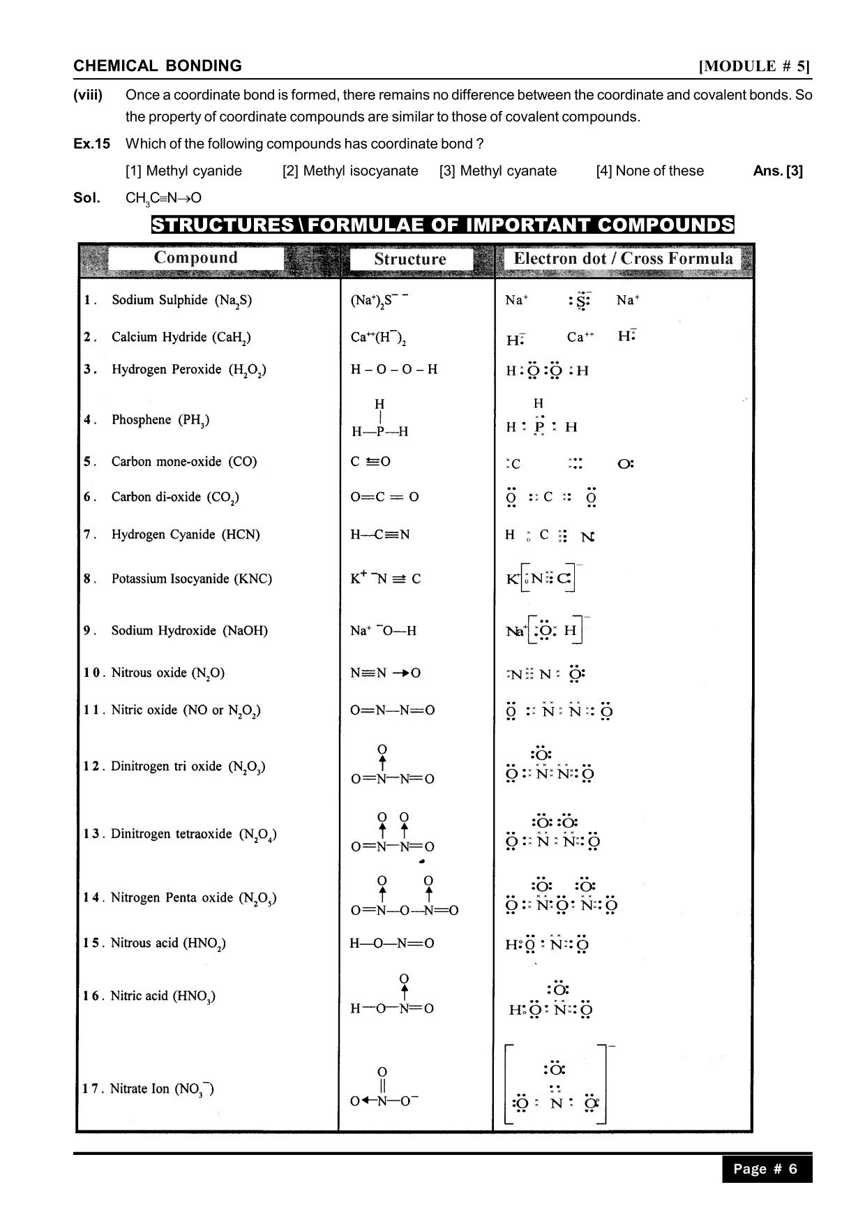 Chemical Bonding and Molecular Structure Notes