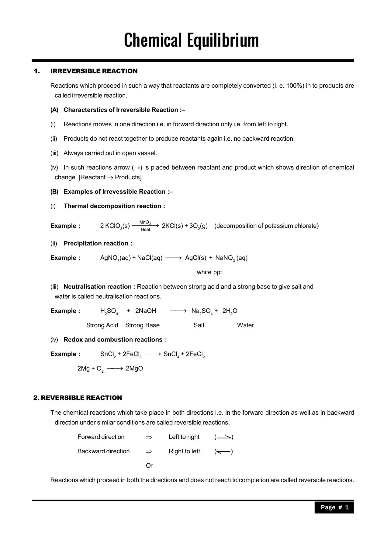 Chemical Equilibrium