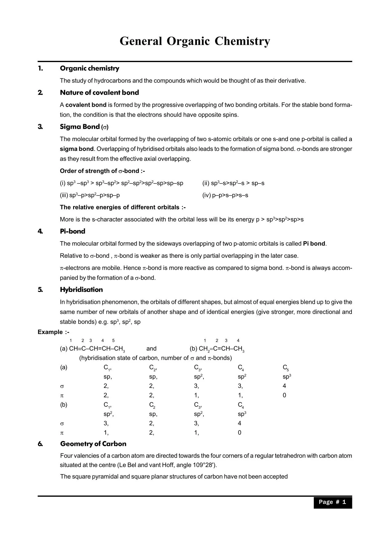Organic Chemistry Some Basic Principles and Techniques Class 11