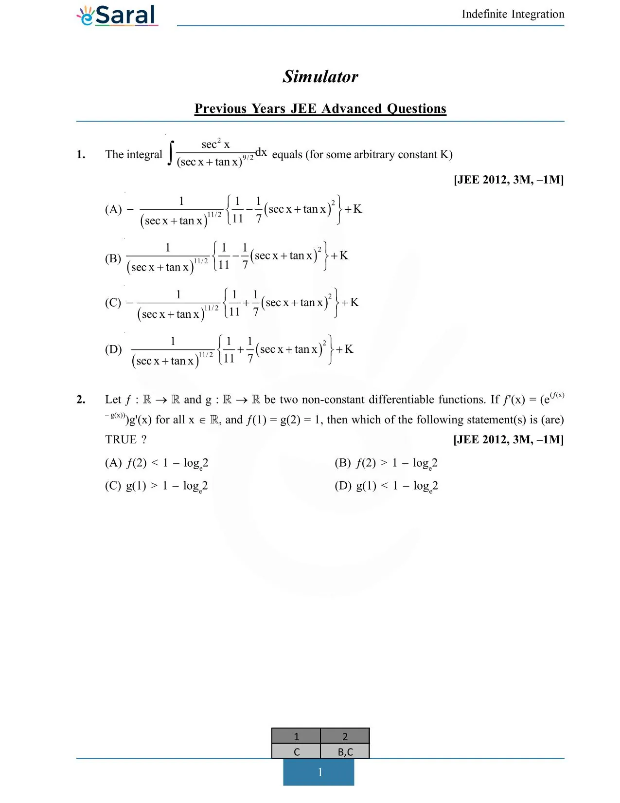 Indefinite-Integration
