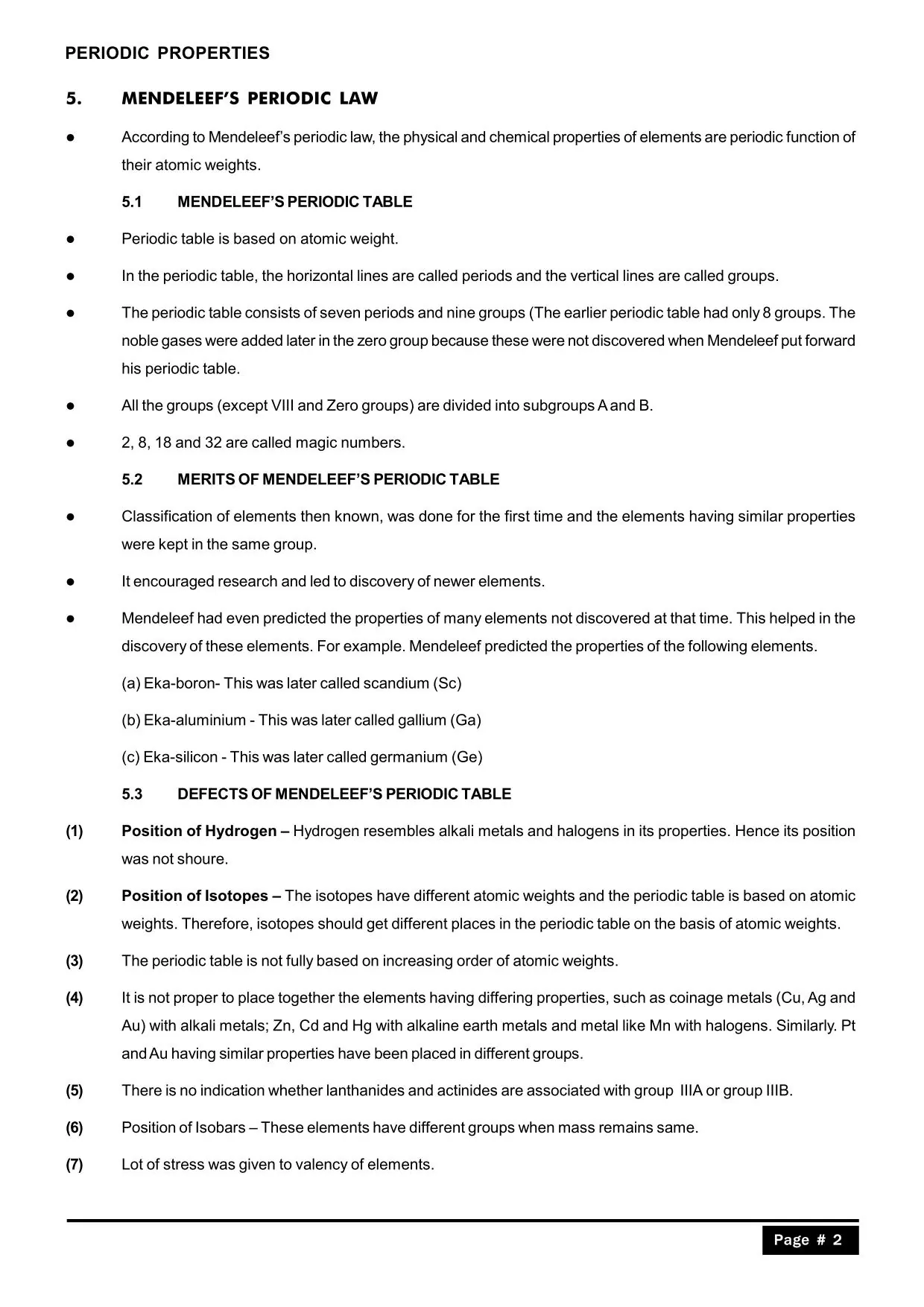 classification of elements and periodicity in properties notes